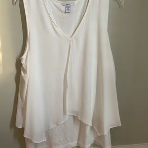 Bar III. Chiffon overlay tank